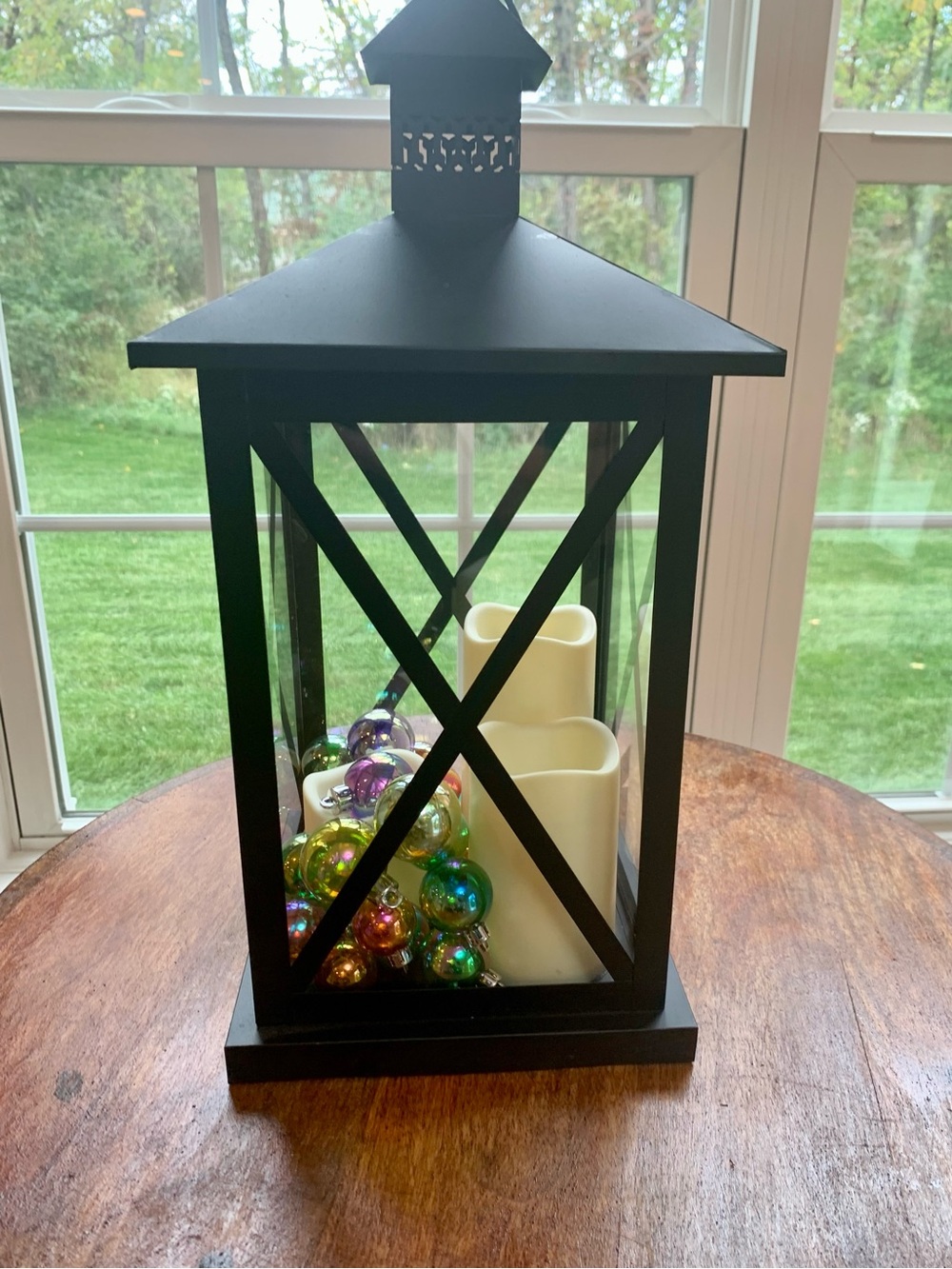 Black Decorative Lantern holder.